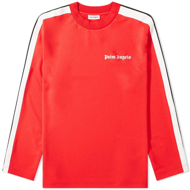 Photo: Palm Angels Long Sleeve Track Tee Red