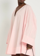 Jacquemus La Robe Paysan V-neck Poplin Mini Dress Light Pink