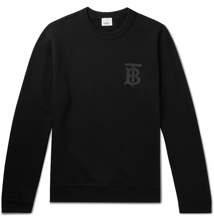 Photo: Burberry - Logo-Print Loopback Cotton-Jersey Sweatshirt - Black
