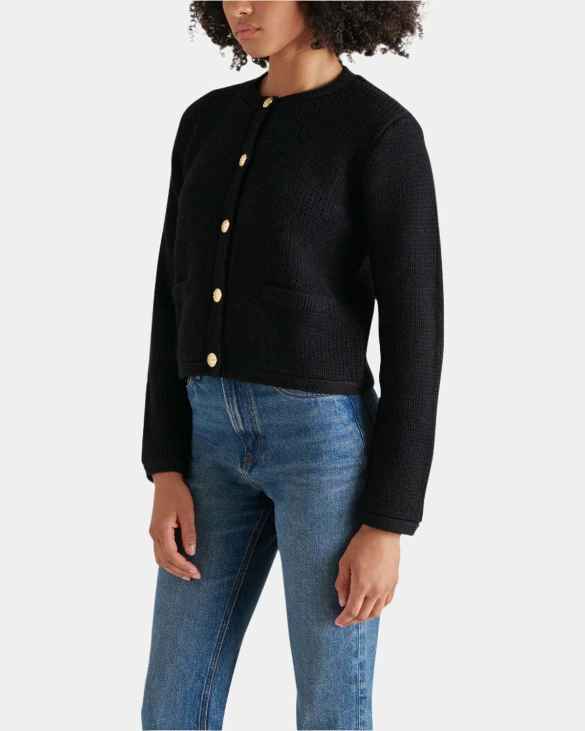 Steve Madden Fantino Sweater Jacket in Black