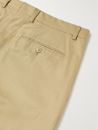 Brioni - Straight-Leg Cotton-Gabardine Trousers - Neutrals