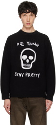 R13 Black Wool Boyfriend 'Die Young' Sweater