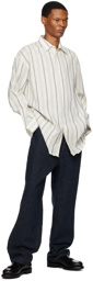Cordera Off-White Striped Checkered Shirt