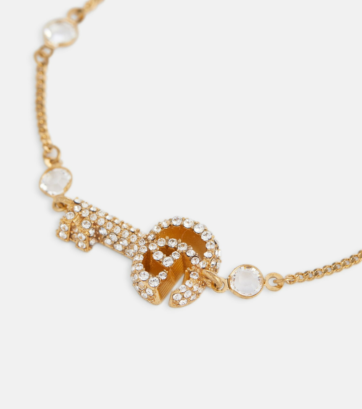 ブレスレット Crystal Double G Bracelet Crystal Double G bracelet in gold | GUCCI® US