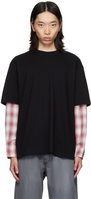 Photo: AFTER PRAY Black Layered Long Sleeve T-Shirt