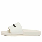Palm Angels Classic Logo Pool Slide in Neutral