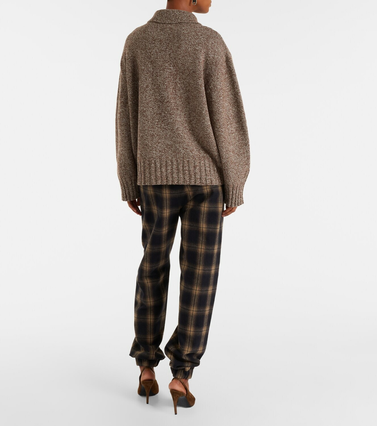 The Attico Checked cotton sweatpants