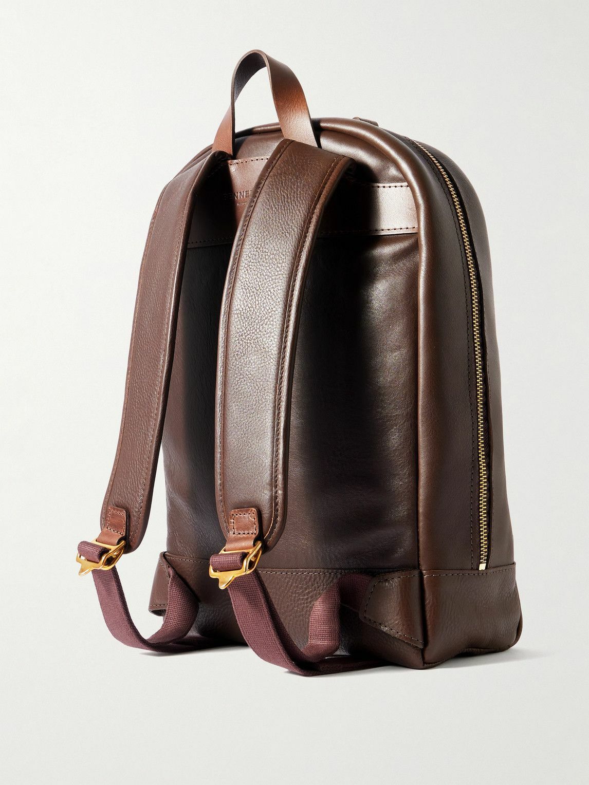 Bennett Winch - Logo-Debossed Full-Grain Leather Backpack