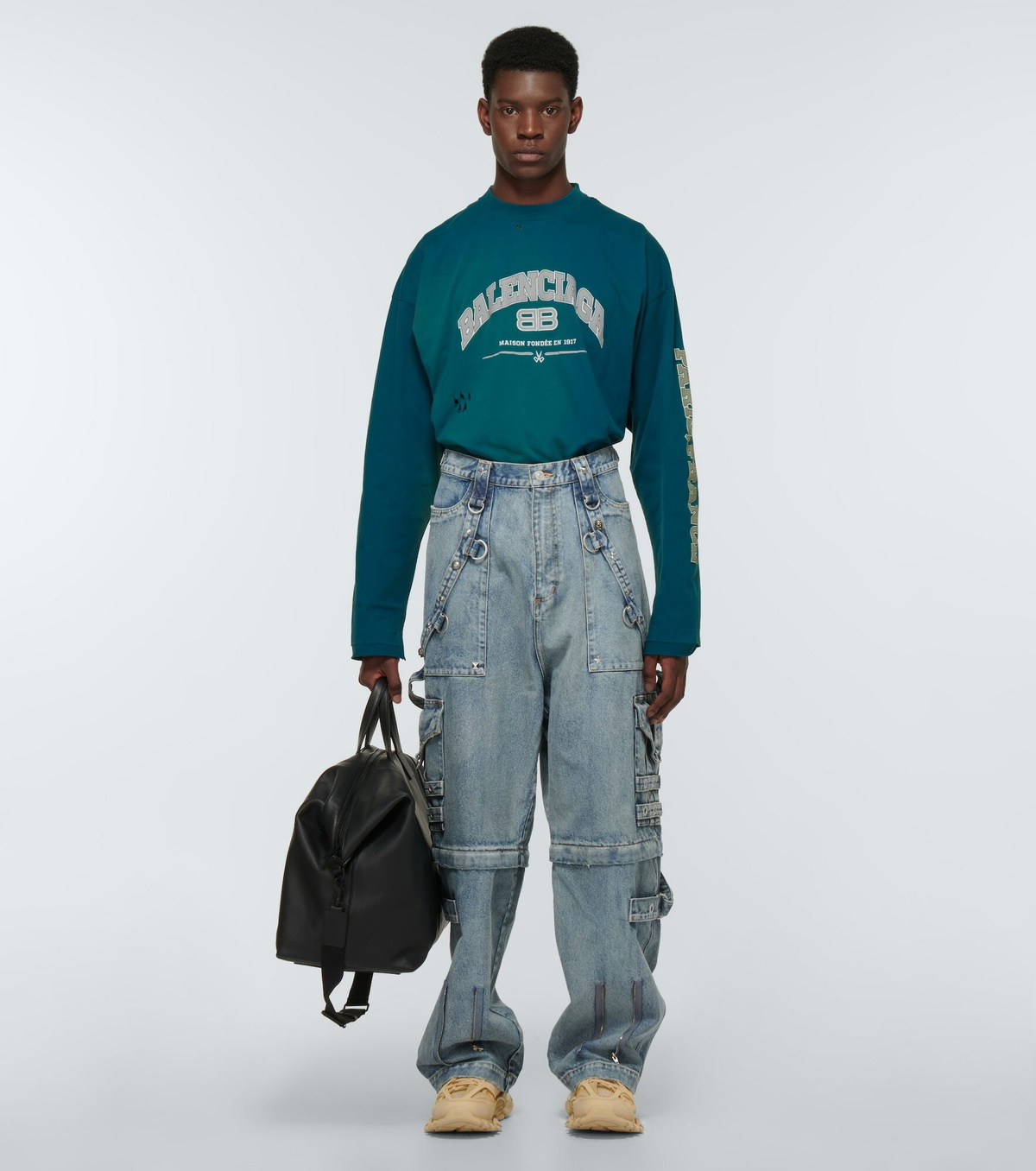 Balenciaga - Maison cotton long-sleeved T-shirt Balenciaga