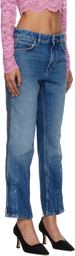 Rabanne Blue Zip Jeans