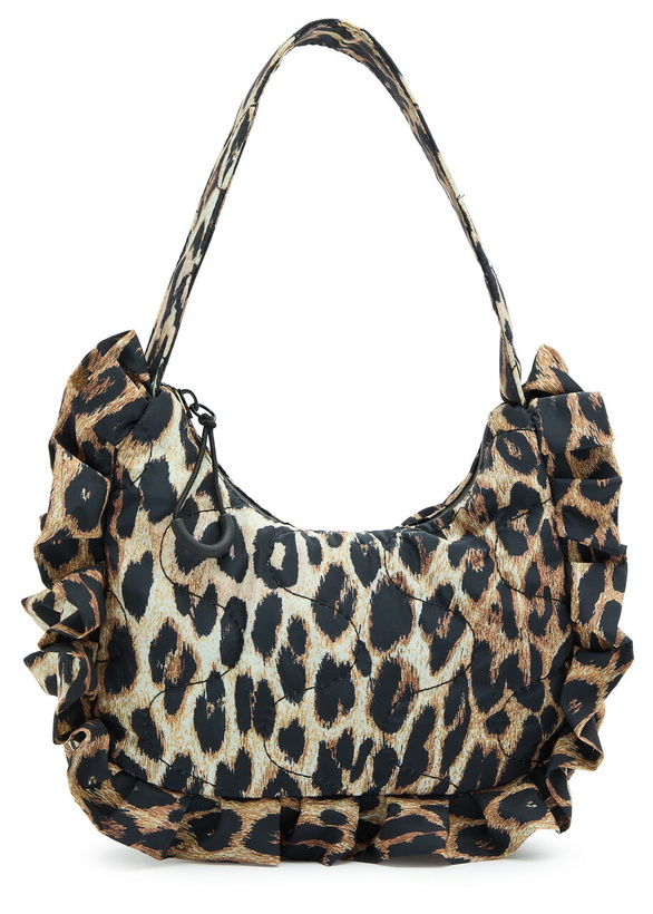 Photo: Damson Madder 90's Frill Leopard-print Shell Shoulder bag - One Size