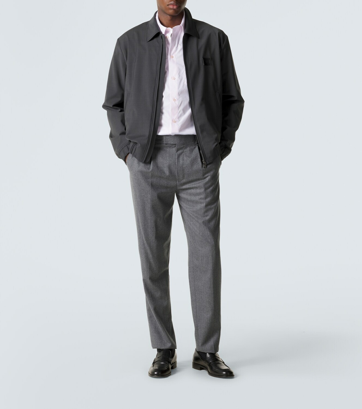 Dolce&Gabbana Logo wool-blend blouson jacket