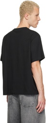 We11done Black Glitter Logo T-shirt