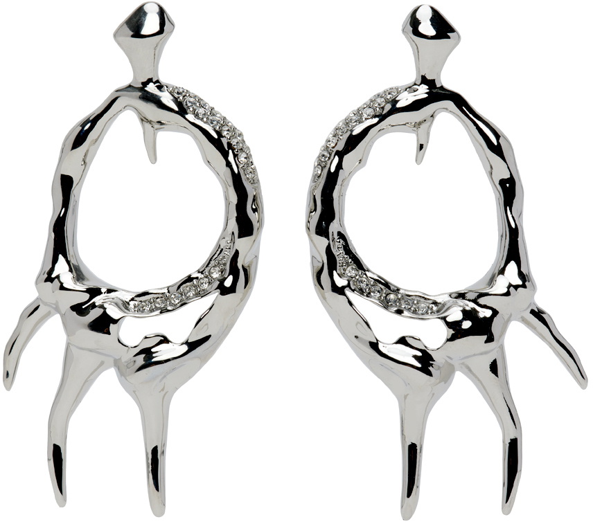 MISBHV Silver Spike Earrings