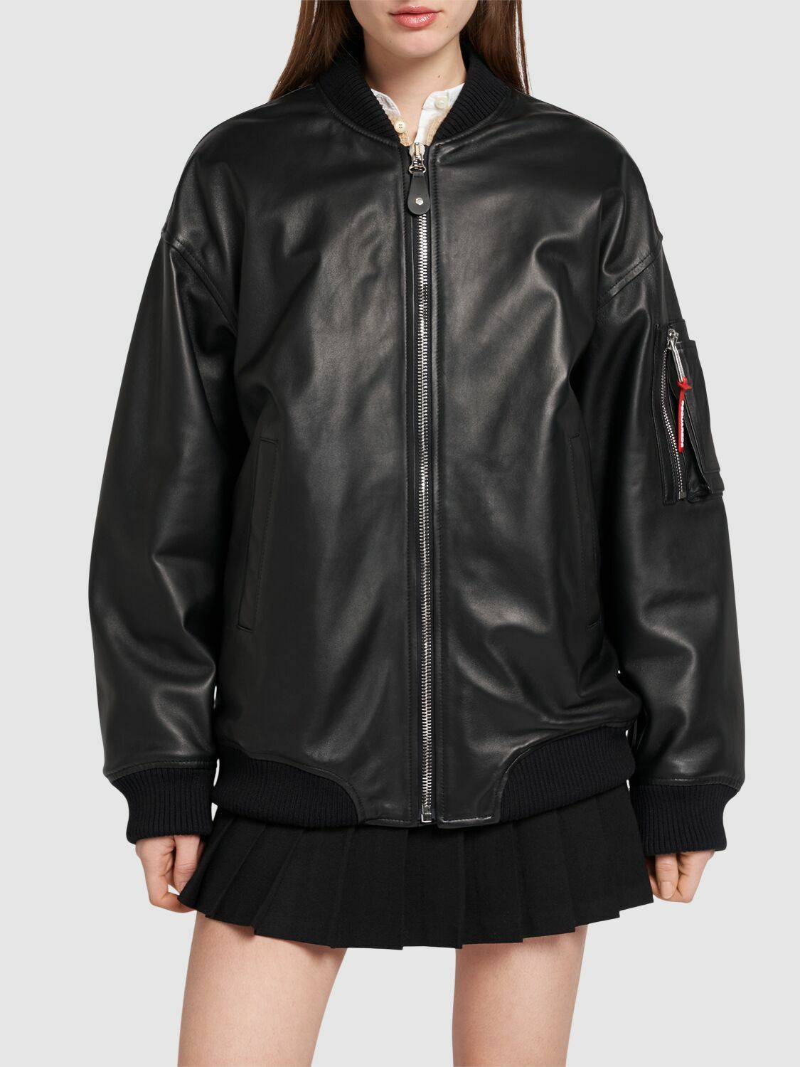 DSQUARED2 Zip-up Faux Leather Bomber Jacket Dsquared2