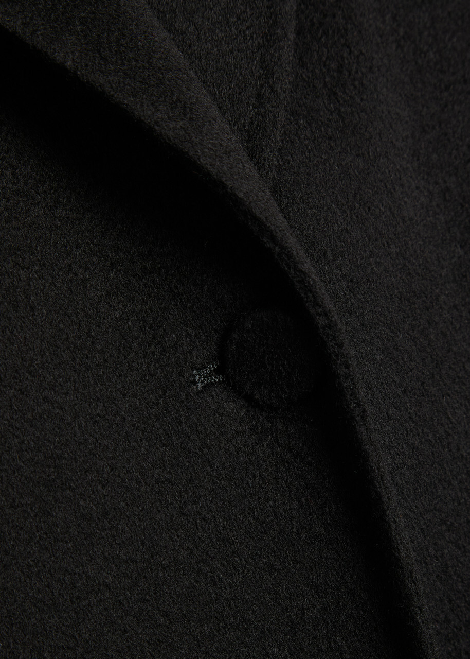 Joseph Arlina Double-breasted Wool and Cashmere-blend Coat Black