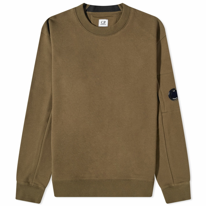 Photo: C.P. Company Men's Arm Lens Crew Sweat in Ivy Green