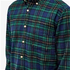 Portuguese Flannel Men's Ortiz Button Down Check Shirt in Green/Navy