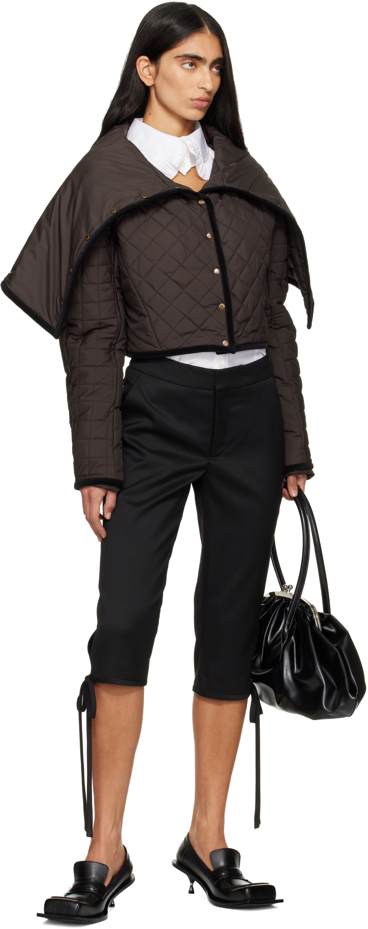 FIDAN NOVRUZOVA Brown Chad Quilted Puffer Jacket