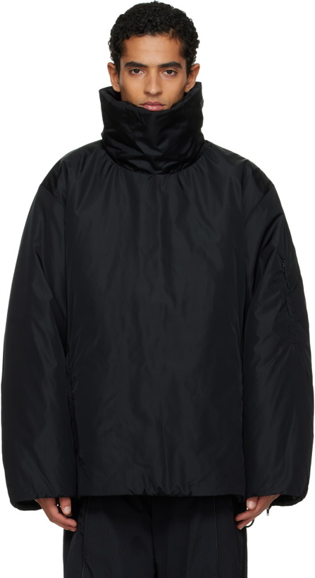 Photo: ALAINPAUL Black Oversized Padded Minimalist Anorak