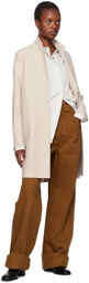 Harris Wharf London Off-White Cocoon Coat