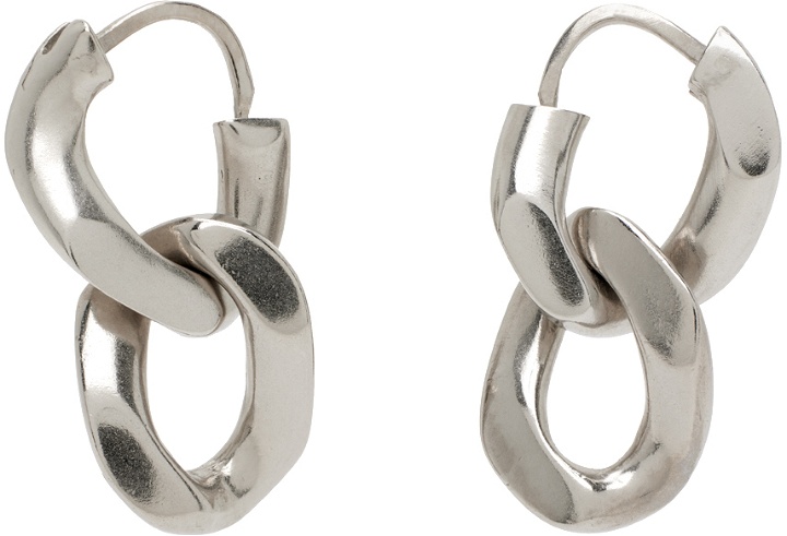 Photo: Maison Margiela Silver Double Curb Link Earrings