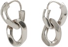 Maison Margiela Silver Double Curb Link Earrings
