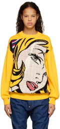 Junya Watanabe Yellow Graphic Sweater