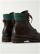 Polo Ralph Lauren - Bryson Suede-Trimmed Leather Boots - Brown