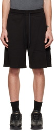 Moncler Black Embroidered Shorts