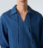 Commas Tie-neck denim shirt