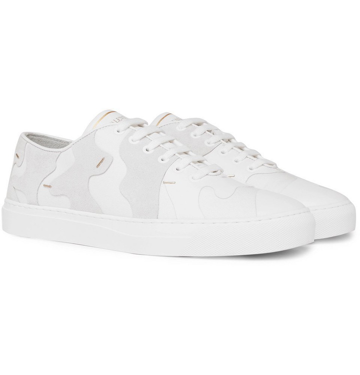 Photo: Valentino - Valentino Garavani Clipit Suede and Leather Sneakers - Men - White