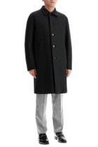 HARRIS WHARF LONDON single-breasted pressed wool coat Grey