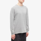 Officine Generale Men's Officine Générale Stripe Long Sleeve T-Shirt in Heather Grey/Ecru