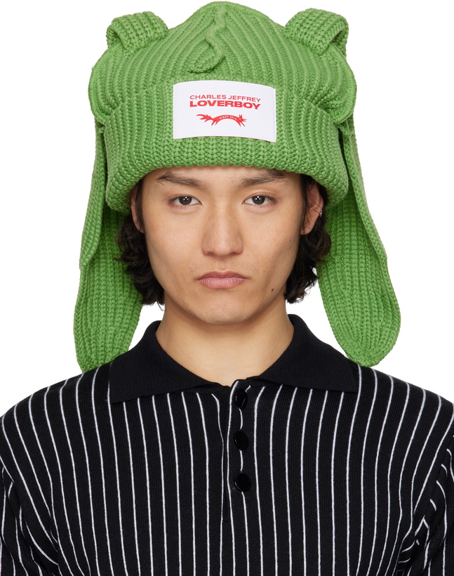 Photo: Charles Jeffrey LOVERBOY Green Chunky Rabbit Beanie