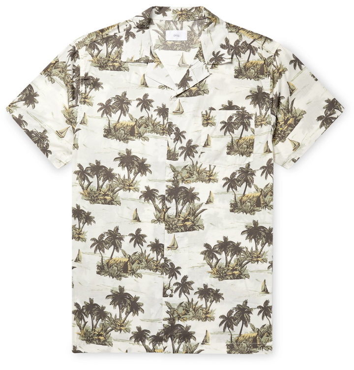 Photo: Onia - Vacation Camp-Collar Printed Cotton and Modal-Blend Shirt - Green