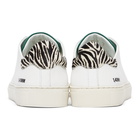 Axel Arigato White and Green Zebra Triple Clean 90 Sneakers