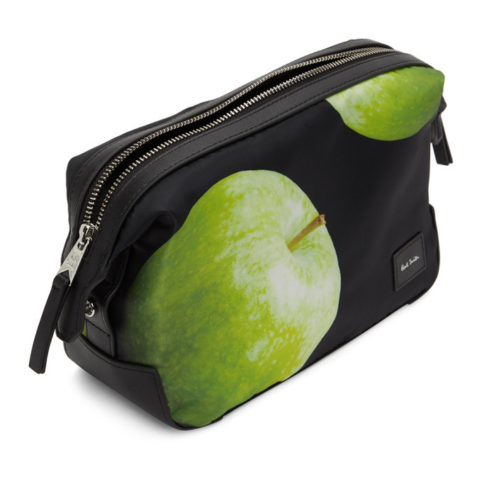 Paul Smith 50th Anniversary Black and Green Apple Wash Pouch Paul