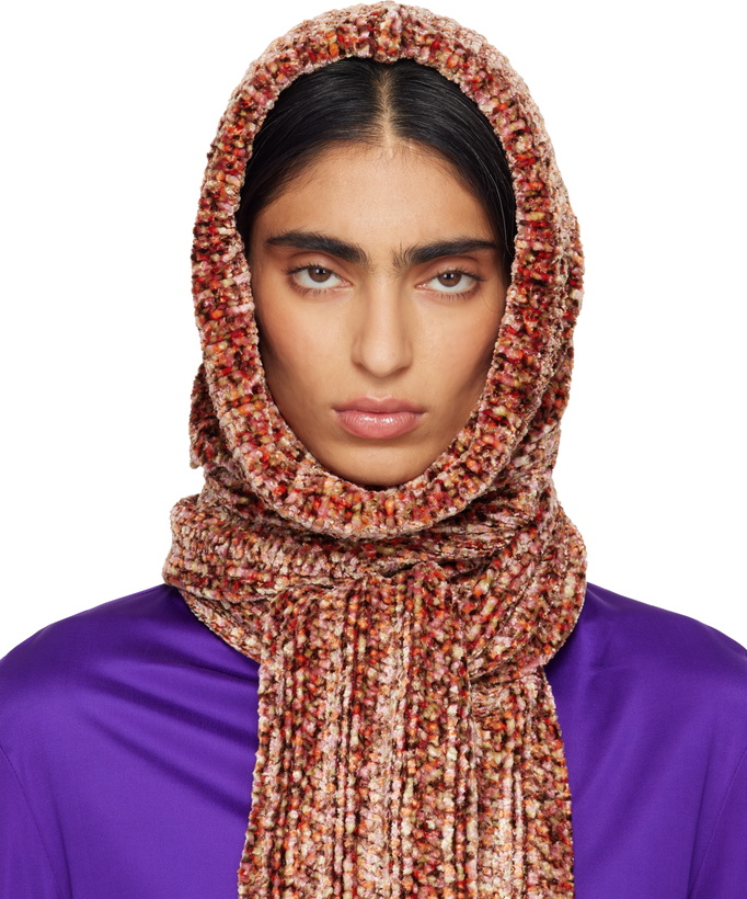 Photo: Dries Van Noten Pink Hooded Scarf