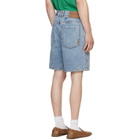BALMAIN Blue Bermuda Denim Shorts