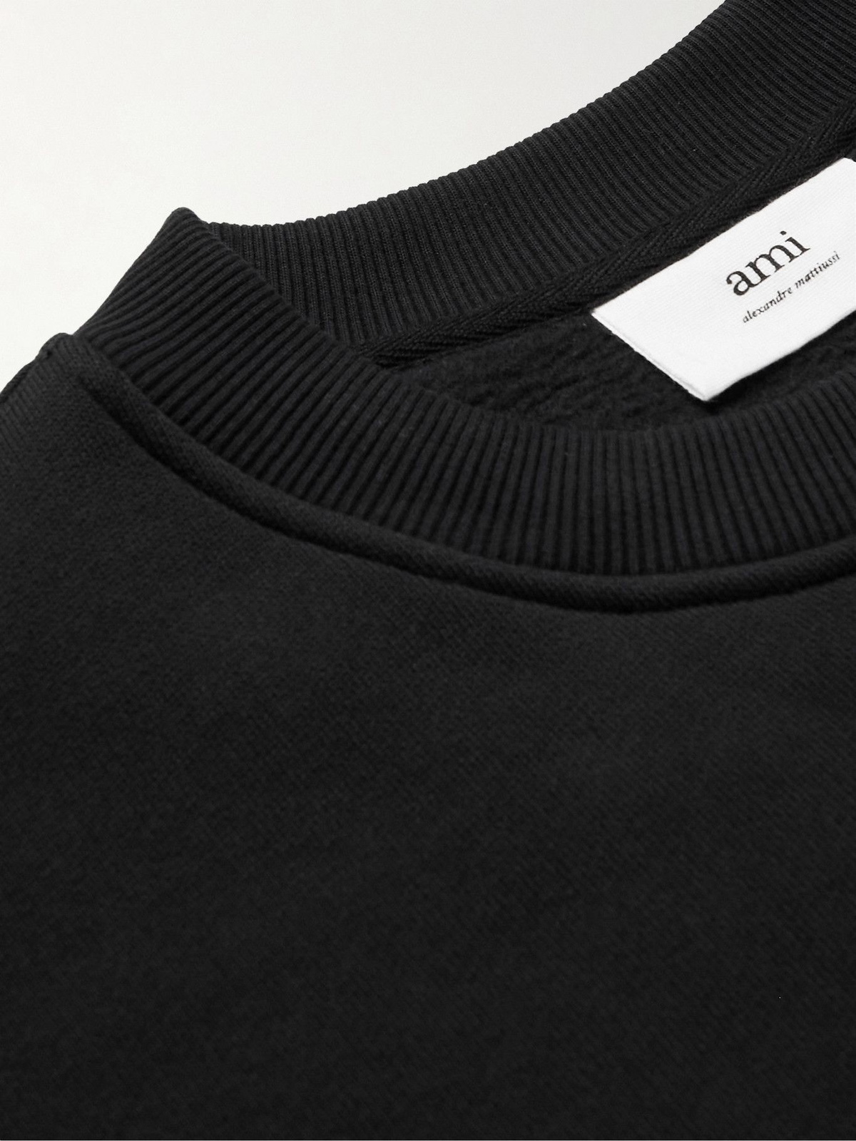 AMI PARIS - Oversized Logo-Appliquéd Cotton-Blend Jersey