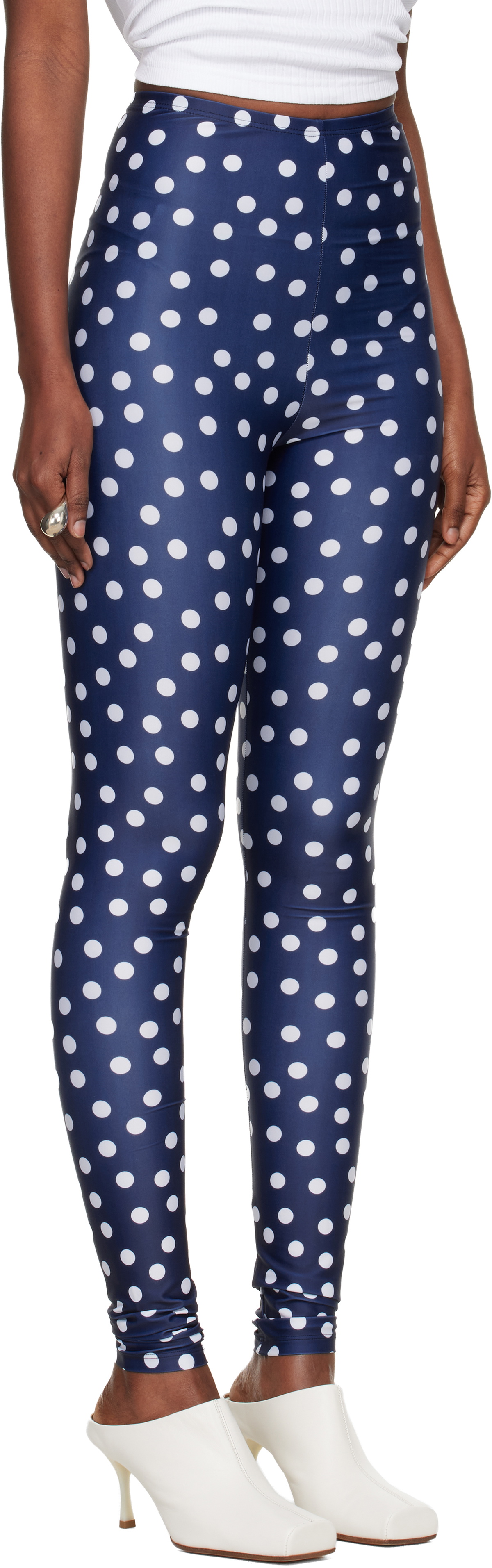 Jean Paul Gaultier Navy 'The Polka-Dot' Leggings