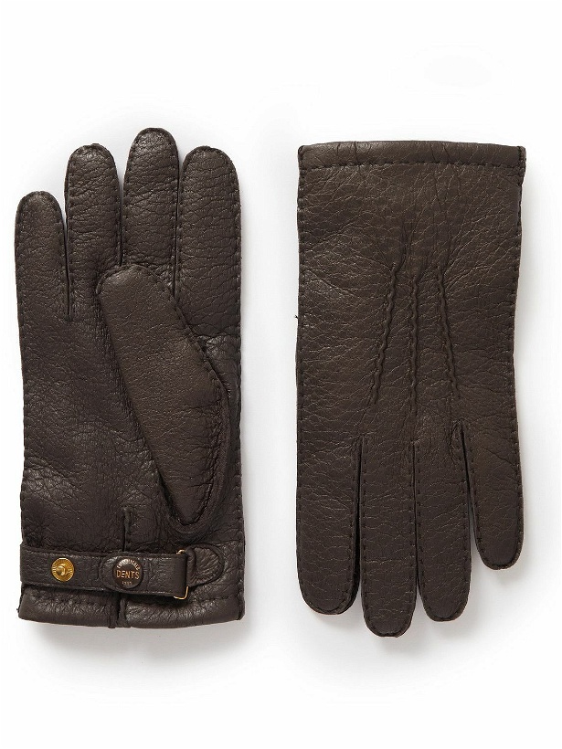 Photo: Dents - Hampton Cashmere-Lined Full-Grain Leather Gloves - Brown
