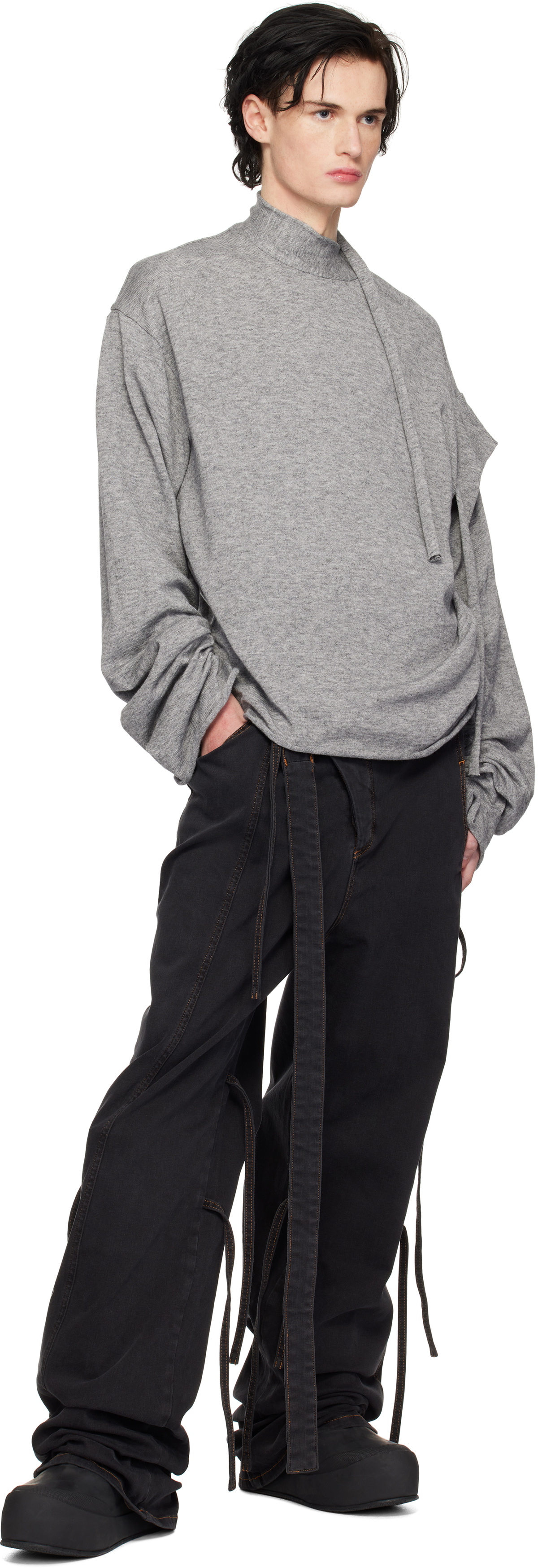 Ottolinger Black Signature Wrap Jeans Ottolinger