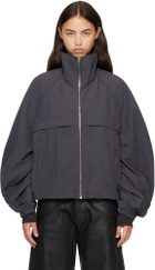 Acne Studios Gray Nylon Logo Jacket