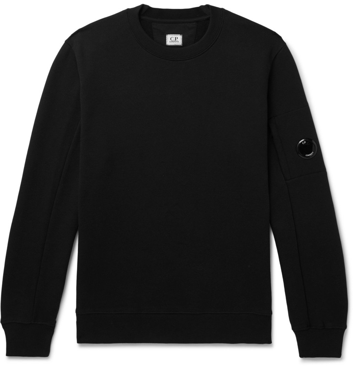 Photo: C.P. Company - Loopback Cotton-Jersey Sweatshirt - Black