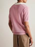 Richard James - Honeycomb-Knit Organic Cotton Polo Shirt - Pink