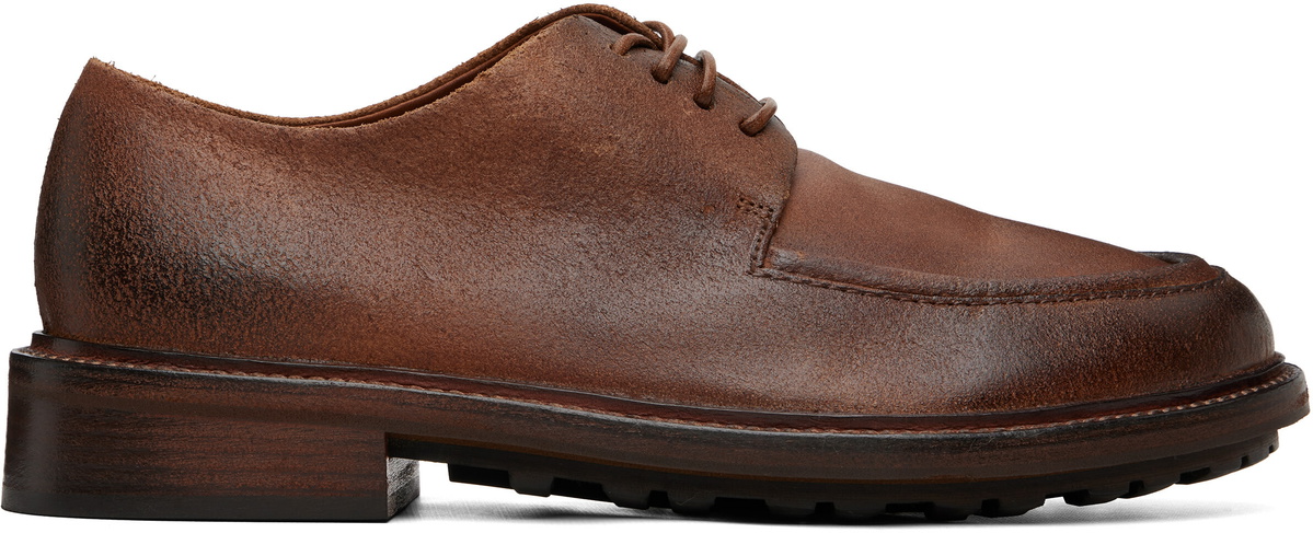 Marsèll Brown Gruboot Waxed Reversed Leather Derbys