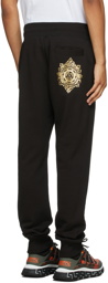 Versace Jeans Couture Black V Emblem Leaf Lounge Pants