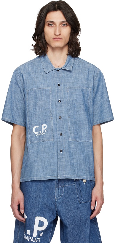 Photo: C.P. Company Blue Printed Shirt